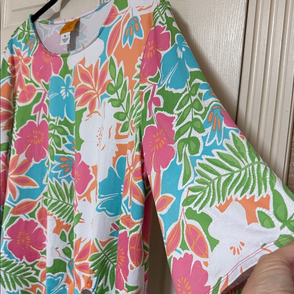 Ruby Rd. Multicolor Floral Top - Picture 6 of 11